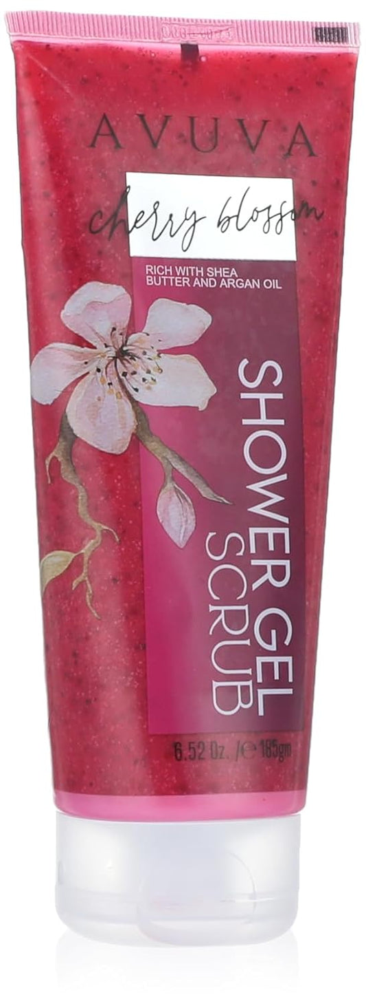 Avuva shower scrub cherry blossom 185m