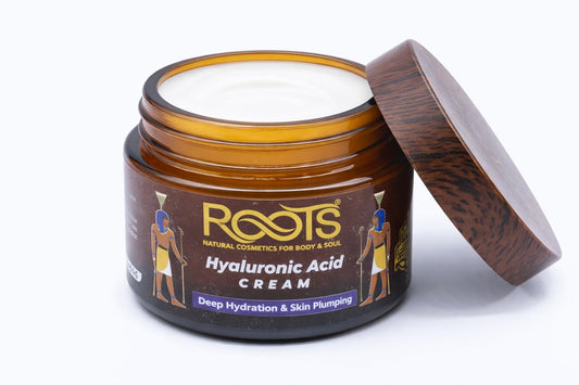Go Natural Pure Cosmetics Roots Hyaluronic Acid Cream, Deep Hydration & Plumping Skin, 50 ml, Anti-Aging, All Skin Types Hyaluronic Acid Cream