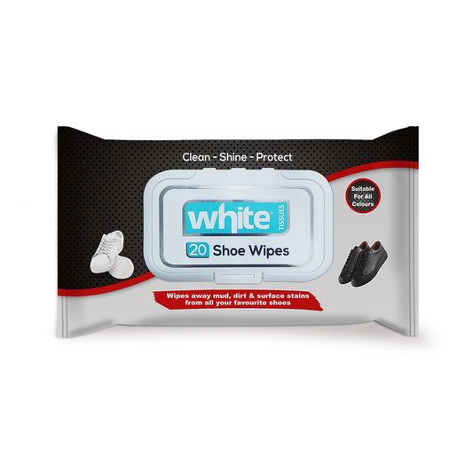 White shoe wipes (pack of 20) - standard
