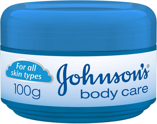 Johnson's Body Care Moisturizing Cream, 100g, Fast-Absorbing Formula for All Skin Types, Provides Long-Lasting Hydration and Softness, Daily Body Lotion