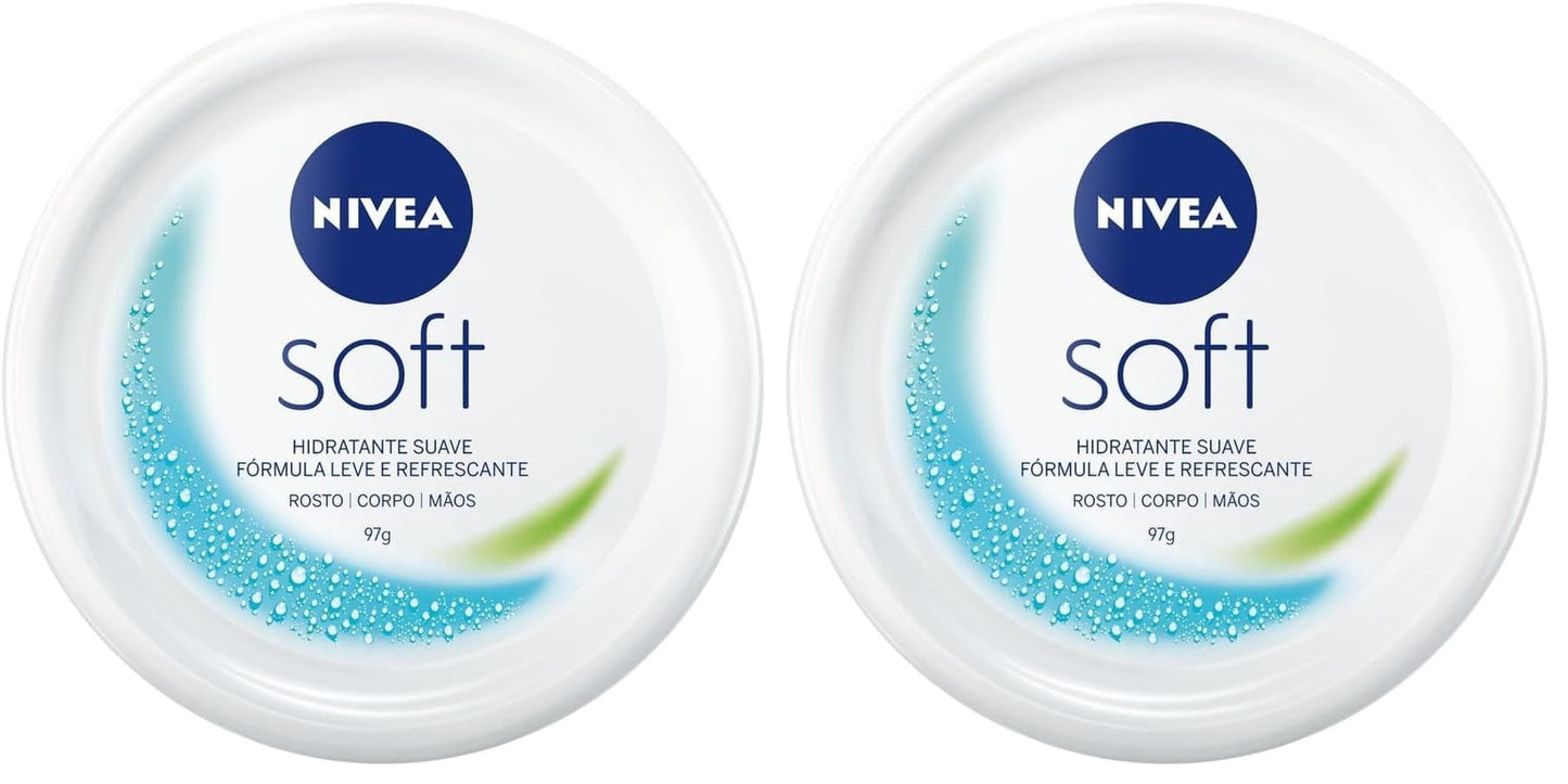 NIVEA Moisturising Cream, Soft Refreshing, Jar 100ml (Pack of 2)