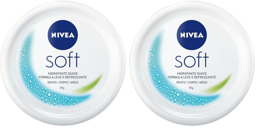NIVEA Moisturising Cream, Soft Refreshing, Jar 100ml (Pack of 2)
