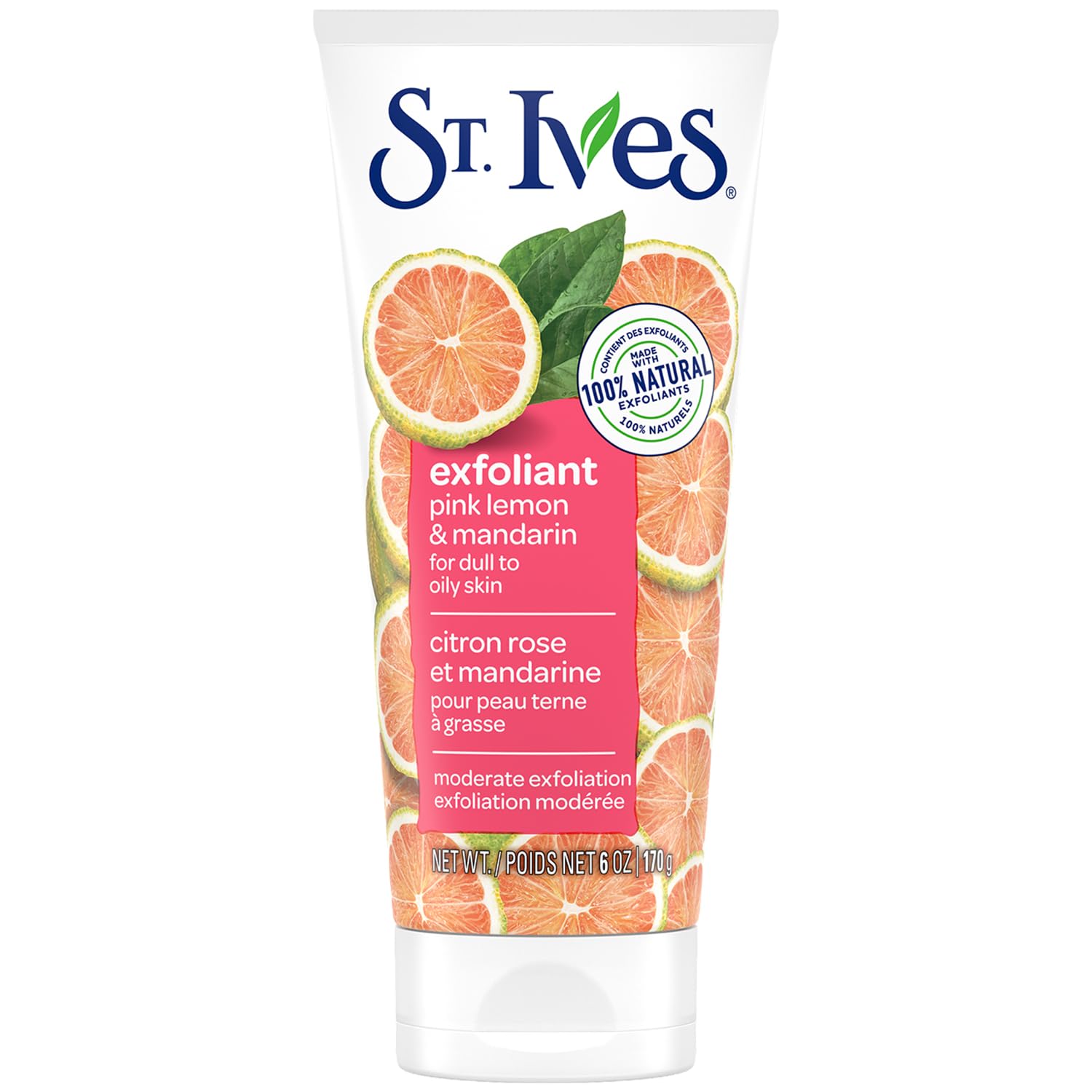 ST. Ives even & bright pink lemon & orange scrub, 150ml