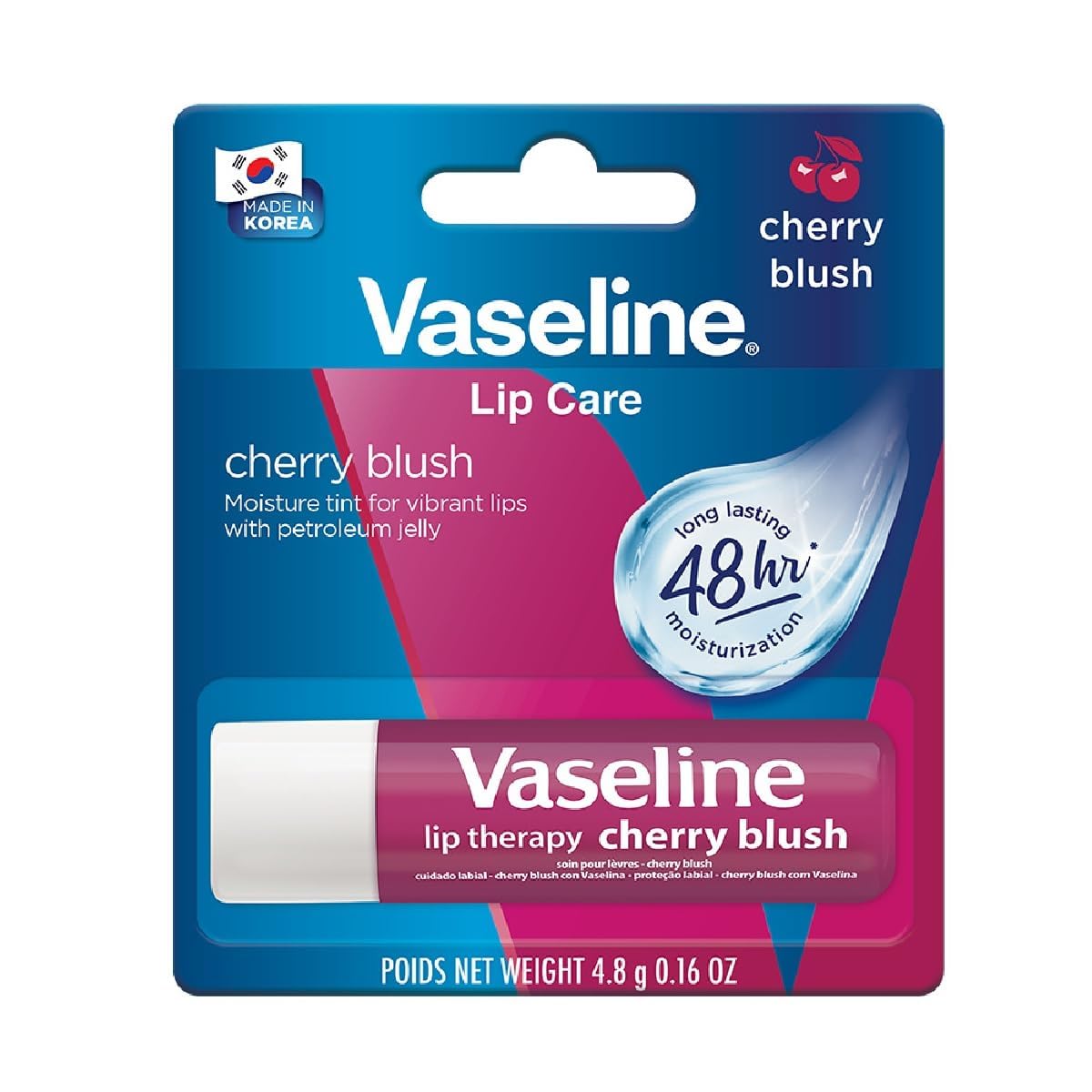 Vaseline Lip Therapy Lip Care Cream Cherry Blush 4.8G