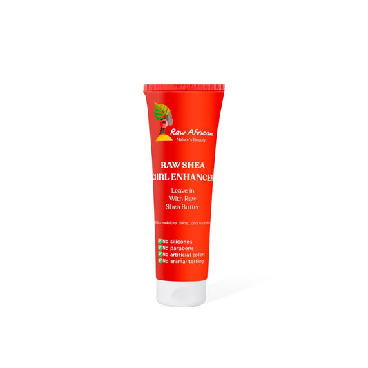 Raw African | Raw Shea Curl Enhancer | Leave-in | Pure Shea Butter | Curl Defining | Moisturizer | Anti-Frizz | 100% Natural ingredients | For Curly & Straight Hair | High Porosity Hair