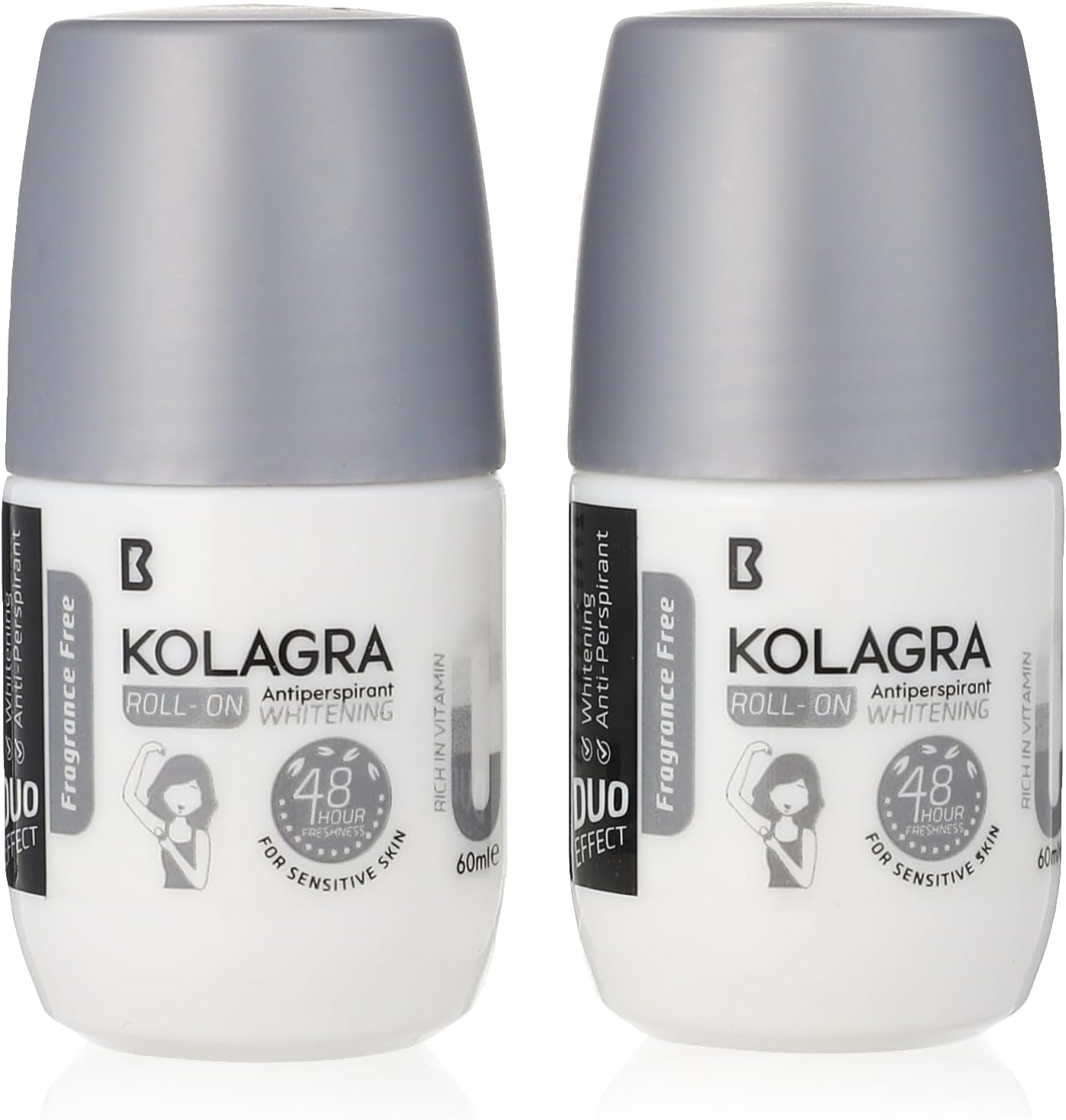 Kolagra Roll on Fragrance Free Duo Effect 1+1 Rich in Vitamin