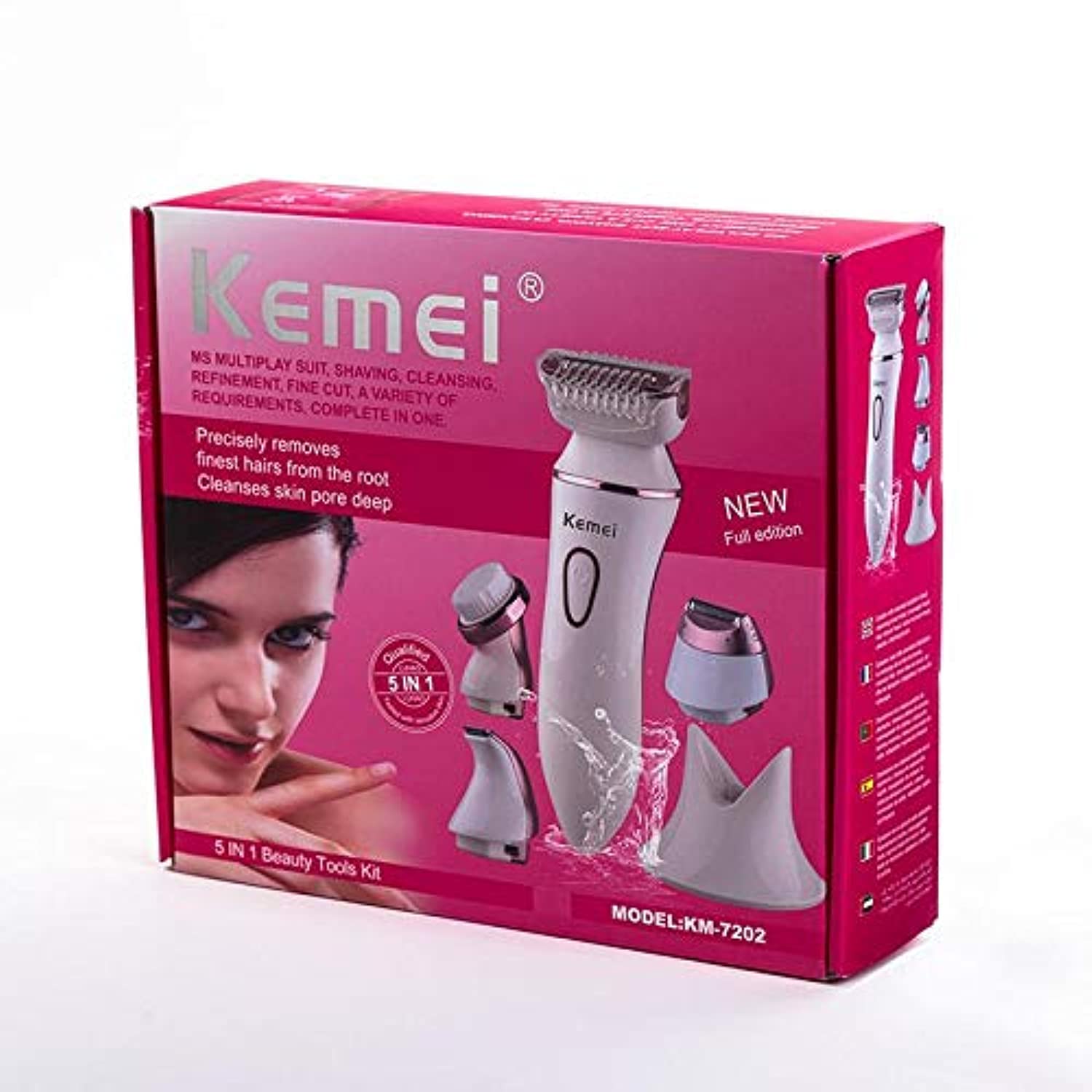 KEMEI KM-7202 5in1 Silk Epil wet & dry for Women