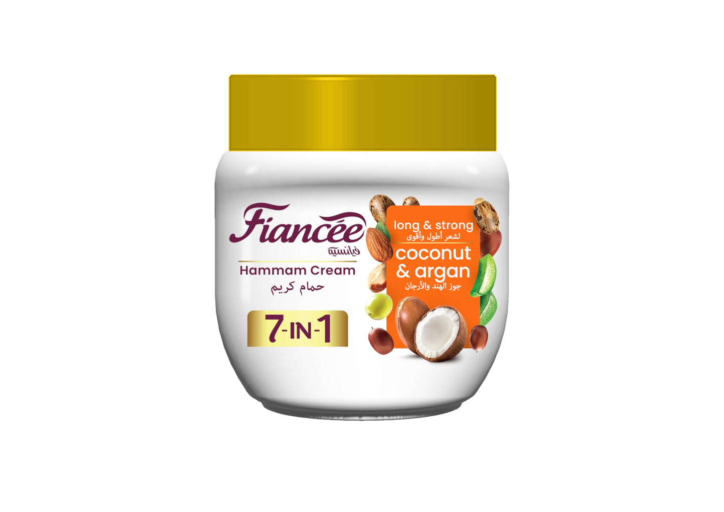 Fiancee Hammam Cream 7 IN 1 With Coconut And Argan (Long & Strong) - 450ML