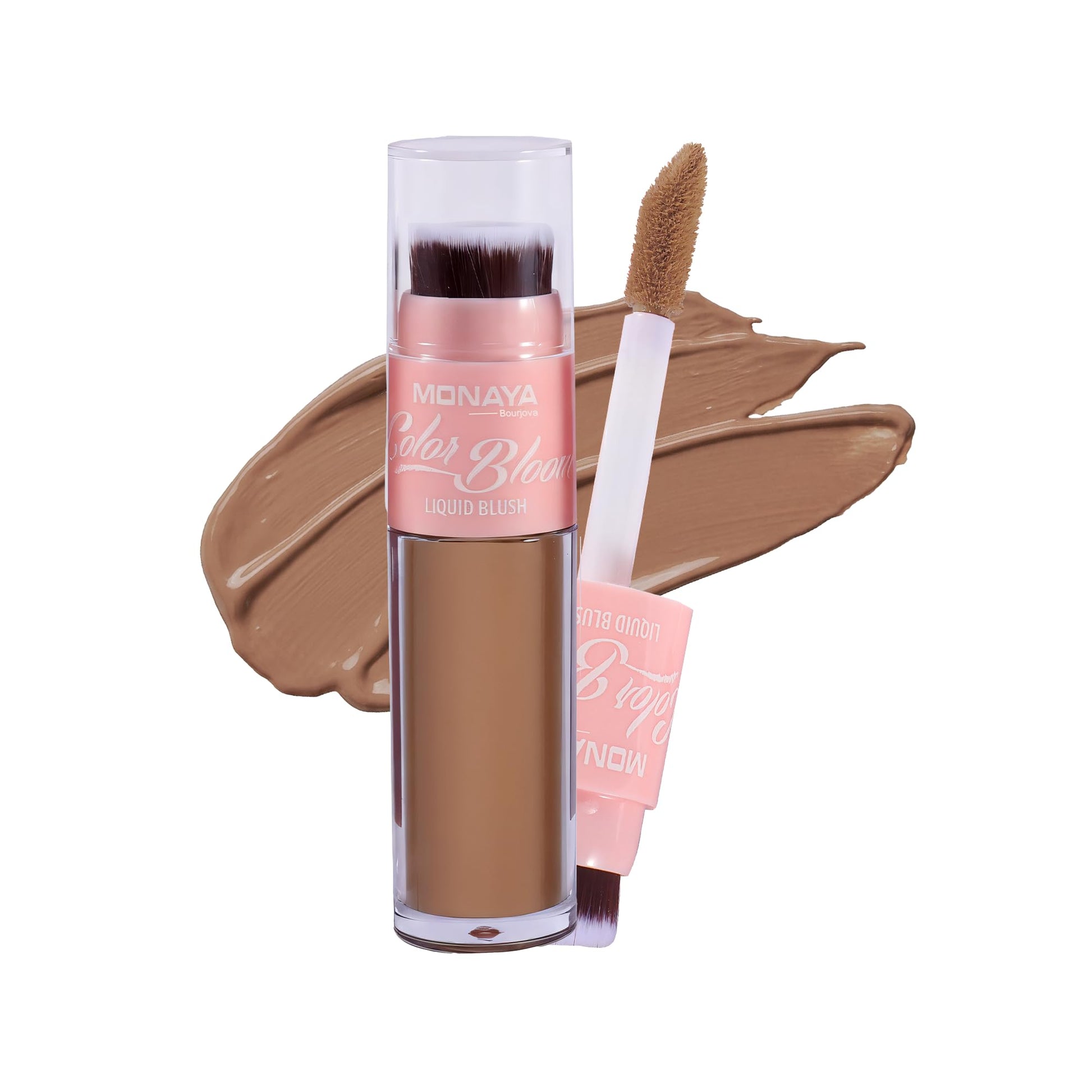 Monaya S007 Liquid Blush – Naturally Radiant Color to Enhance Cheeks, Lightweight Silky Formula Easy to Blend, Buildable from Soft Flush to Bold Look, Long-Lasting Without Caking or Fading (S204)