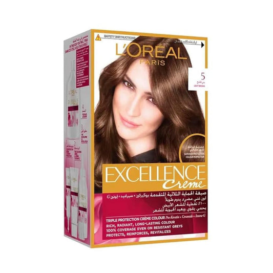L'Oréal Paris Excellence Hair Dye, 5 Light Brown