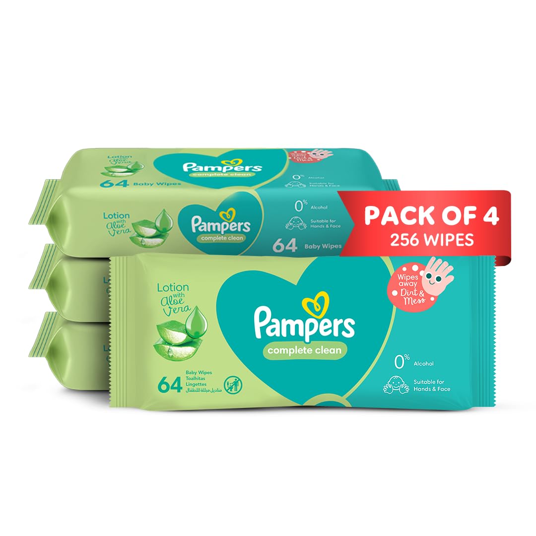 Pampers Procter & Gamble Pampers Fresh Clean Baby Wipes, 256 count, Pack of 4