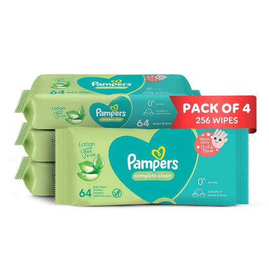 Pampers Procter & Gamble Pampers Fresh Clean Baby Wipes, 256 count, Pack of 4
