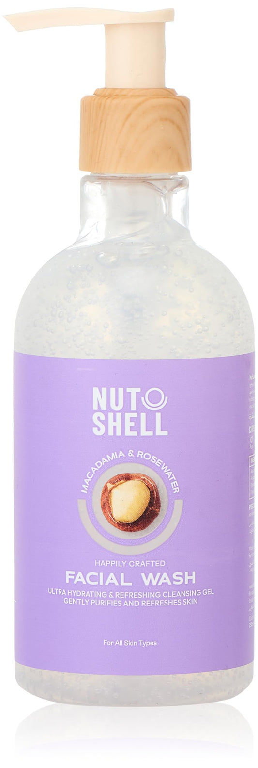 Nutshell Happily Crafted Macadamia And Rose Water Facial Wash 250 Ml
