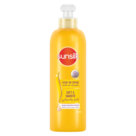 Sunsilk Leave On Cream, with Argan Oil, For Frizzy and Dry Hair, Soft & Smooth, Effortless Styling & 24HR Deep Nourishment, 200ml