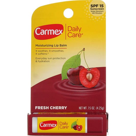 Carmex Fresh Cherry Lip Balm Stick Sunscreen SPF15 4.25 g