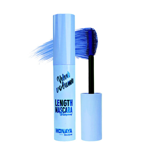Monaya M016 Velvet Mascara – Blue Color, Soft Velvet Finish, Volumizing & Defining Lashes, Long-Lasting, Vegan & Cruelty-Free