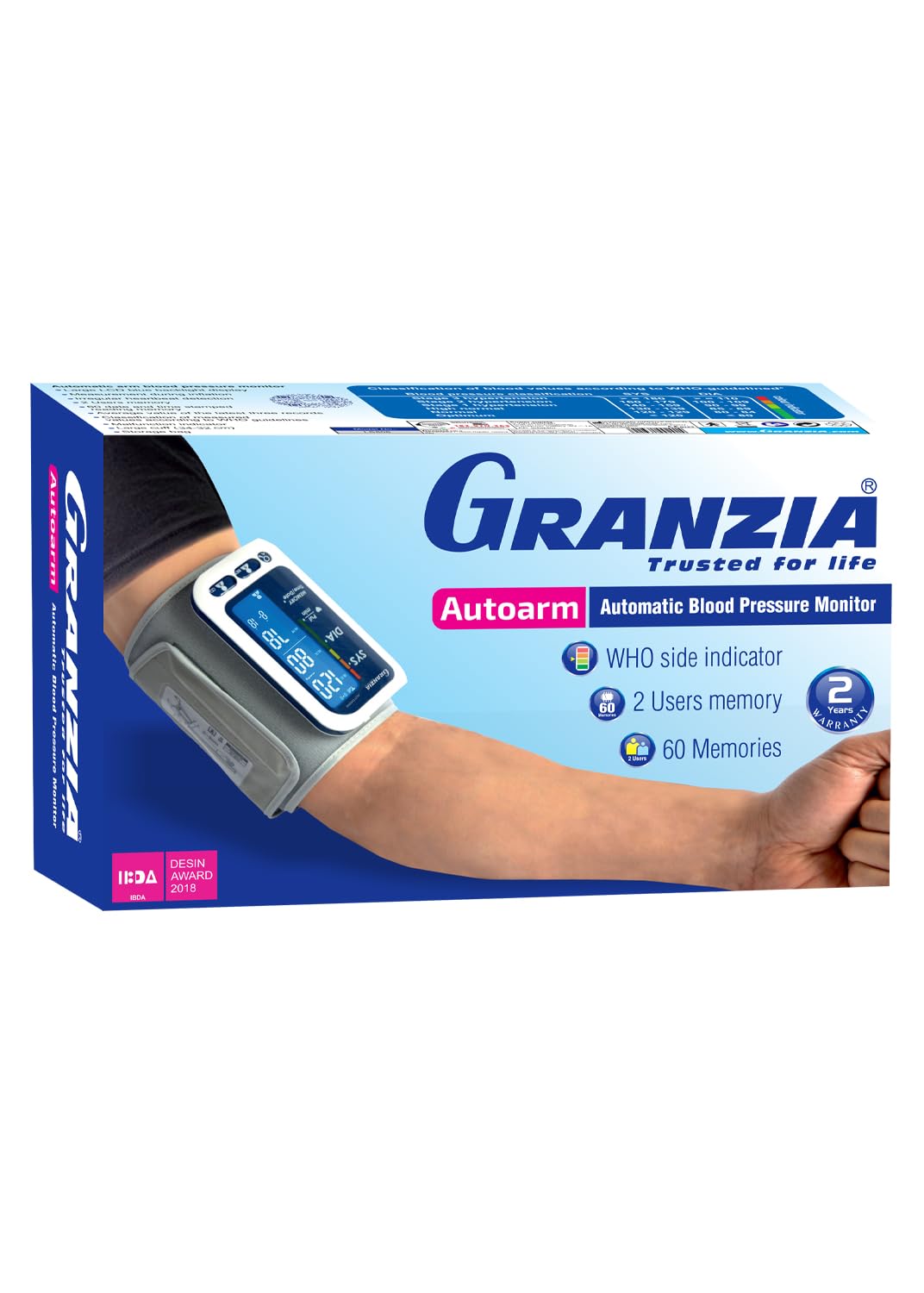 Granzia Autoarm Digital Blood Pressure Monitor
