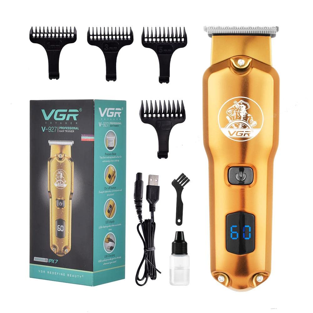 VGR V-927 Professional Rechargeable Hair Trimmer Runtime: 60 min Trimmer for men (Gold)