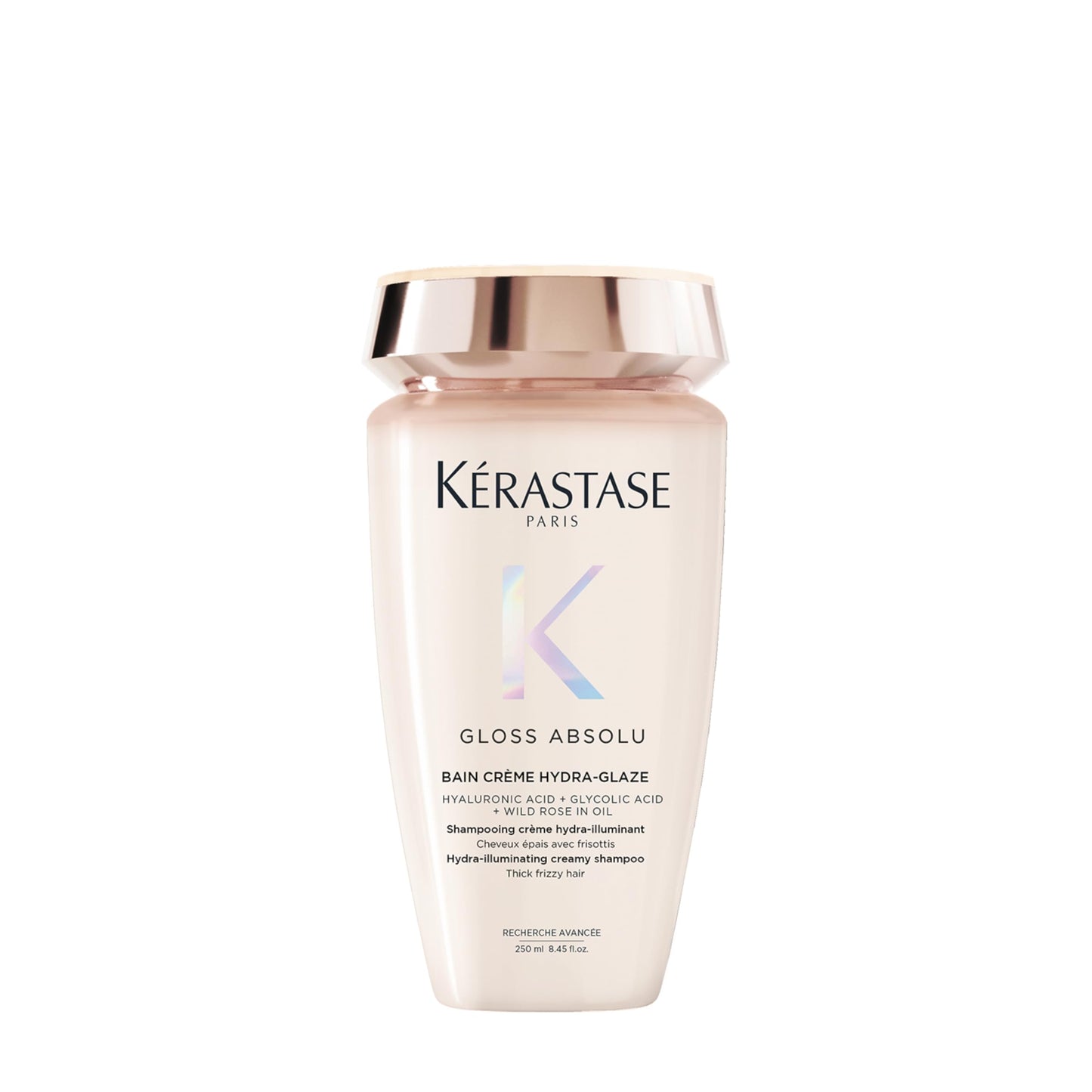KÉRASTASE Gloss Absolu Bain Crème Hydra-Glaze Shampoo | Hydrating Anti-Frizz Shampoo for Smooth, Glossy Hair | Hyaluronic Acid & Shine-Enhancing Complex | For Thick Frizzy Hair | 250ml