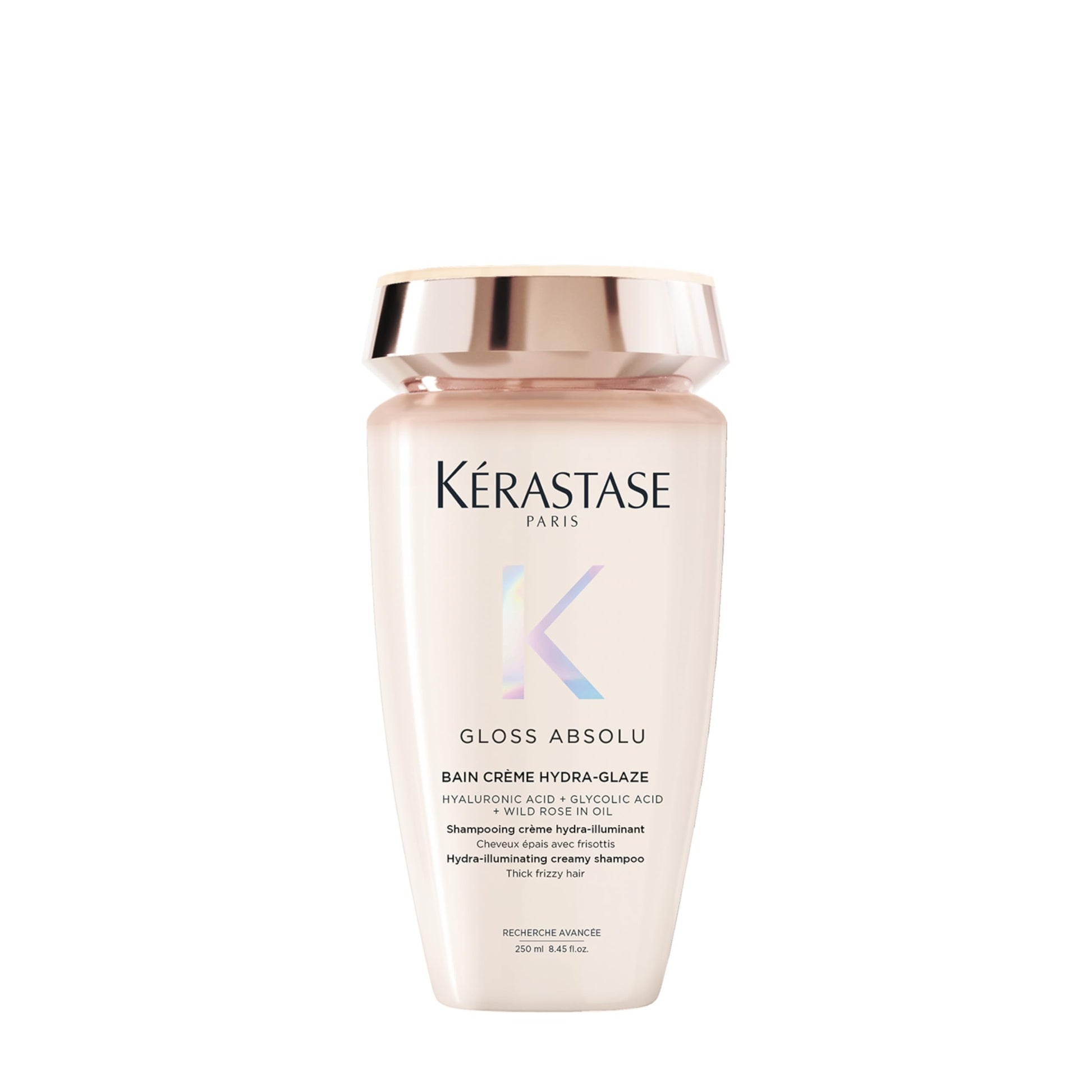 KÉRASTASE Gloss Absolu Bain Crème Hydra-Glaze Shampoo | Hydrating Anti-Frizz Shampoo for Smooth, Glossy Hair | Hyaluronic Acid & Shine-Enhancing Complex | For Thick Frizzy Hair | 250ml