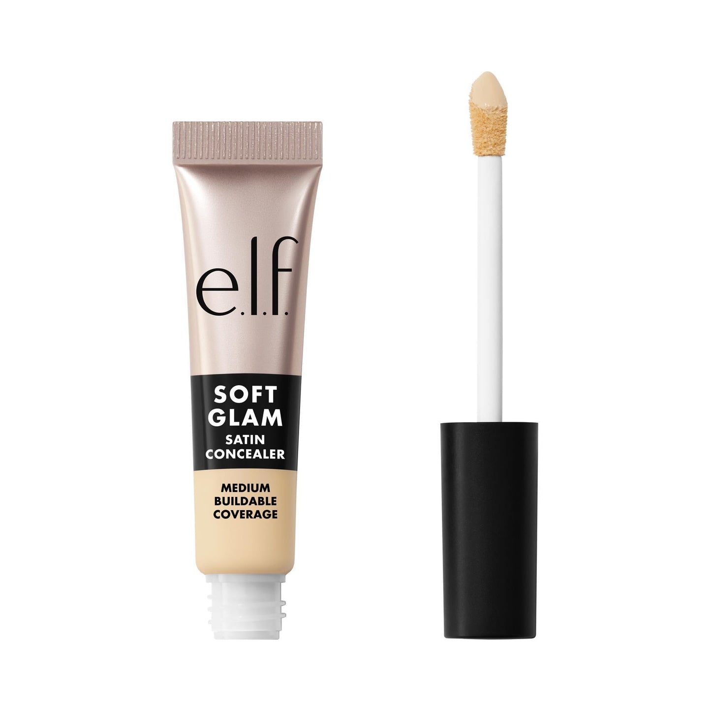 e.l.f. Soft Glam Satin Concealer, Medium Coverage for Impurities and Eye Area, Does Not Soop, Long-Lasting, Vegan and Cruelty Free, 12 Fair Warm
