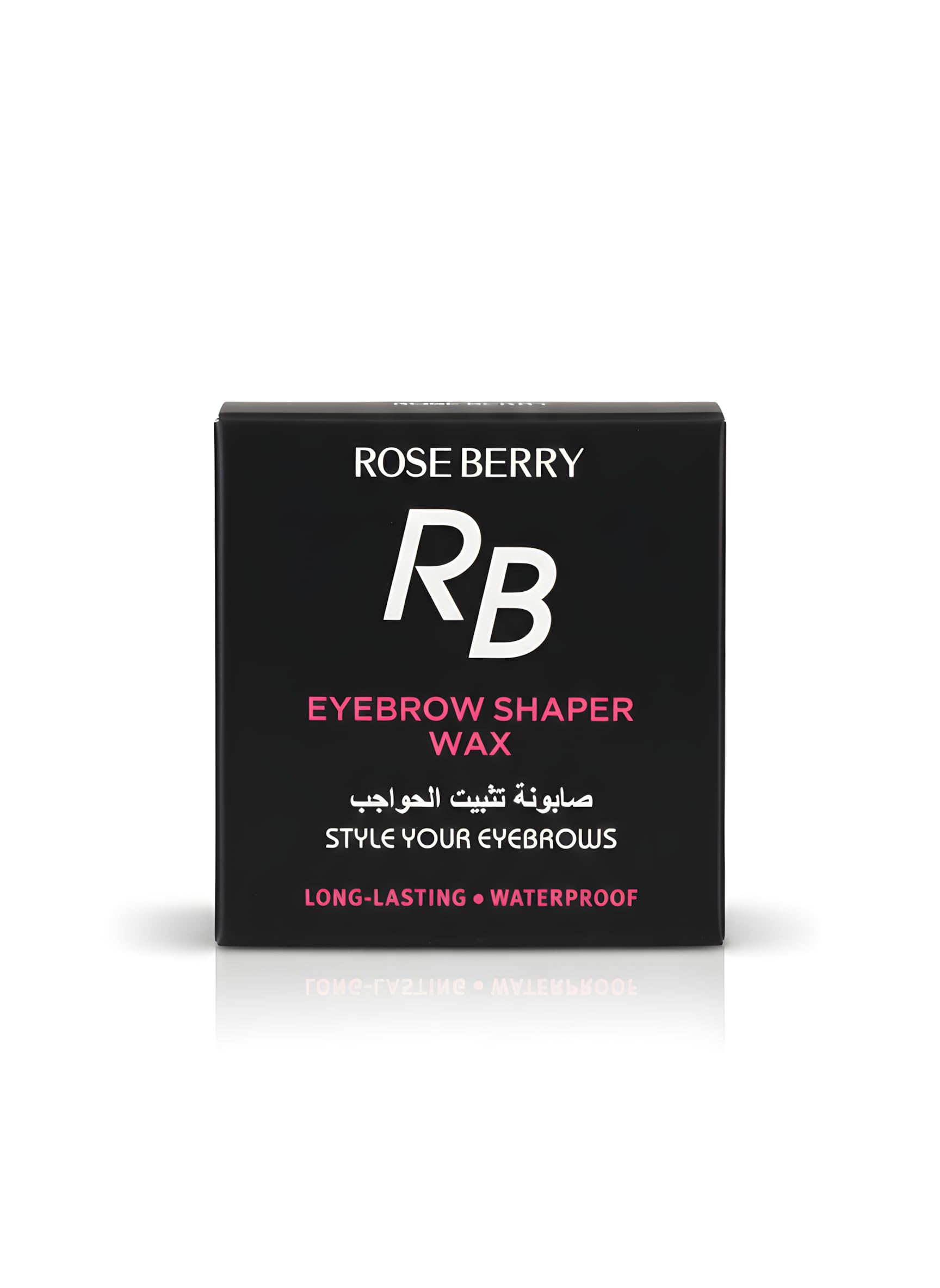 Rose Berry Eyebrow Shaper Wax, Long-Lasting Waterproof Brow Styling Wax with Applicator Brush, 60g