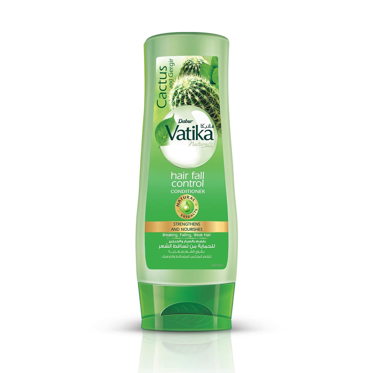 Vatika Naturals Hair Fall Control Conditioner (180mL) | Natural Extract of Cactus and Ghergir | Promotes Strenght and Nourishment | For Dry and Damaged Hair