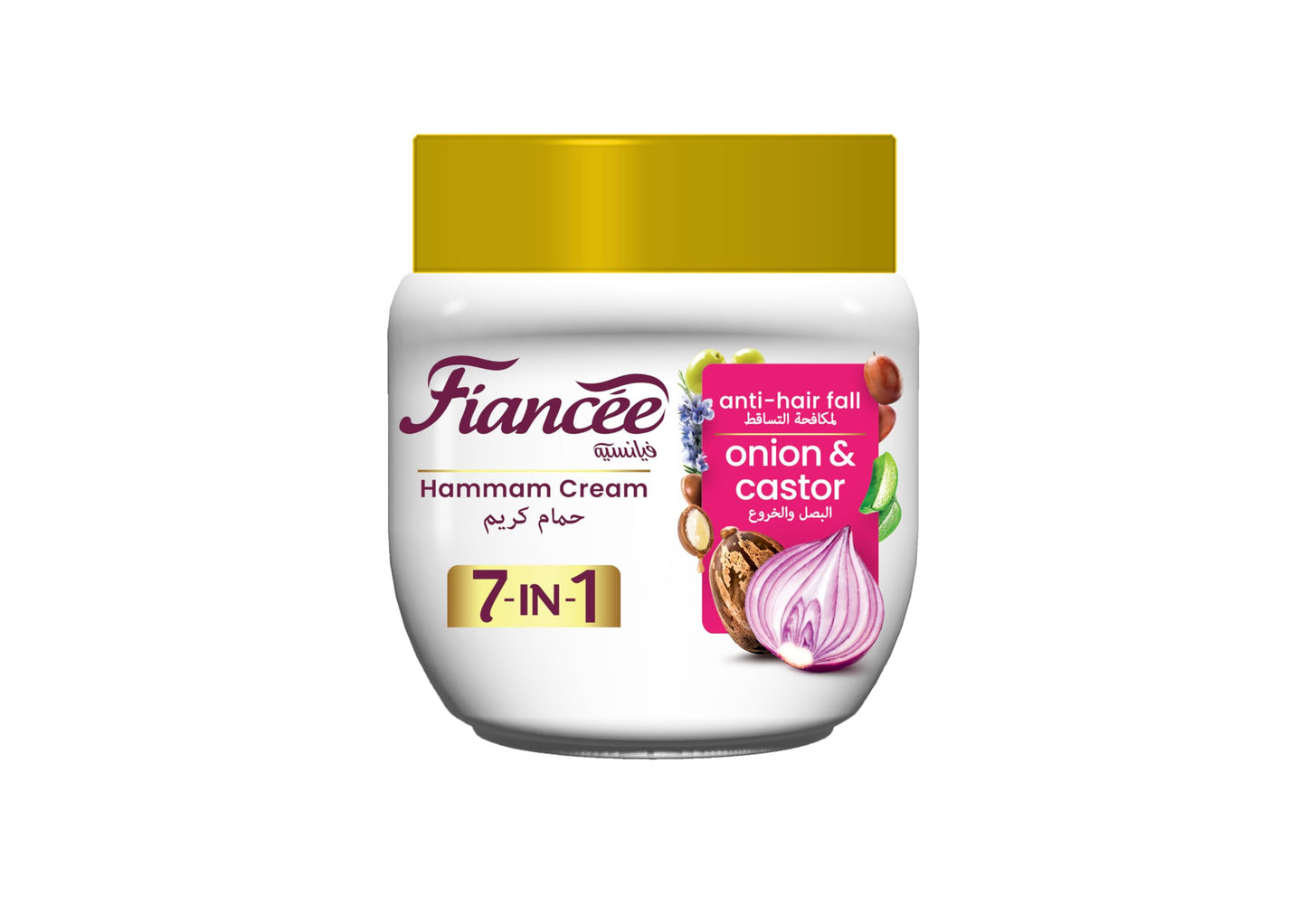 Fiancee Hammam Cream 7 IN 1 With Onion and Castor (Anti-Hair Fall) - 450ML