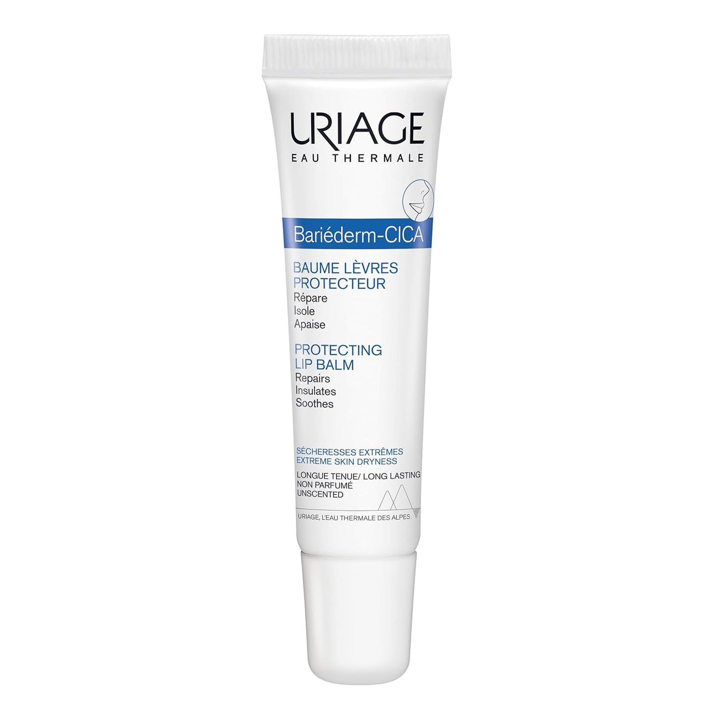 Uriage Bariéderm-Cica Protecting Lip Balm With Glycerin-Instantly Repairs,Protects And Soothes Very Dry, Chapped And Damaged Lips. Extra-Rich Repairing Lip Balm For Long-Lasting Comfort-Fragrance-Free