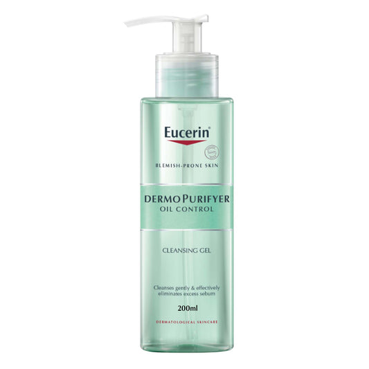 Eucerin جل منظف ديرمو بيوريفير من يوسيرين، 200 مل، اخضر تركواز