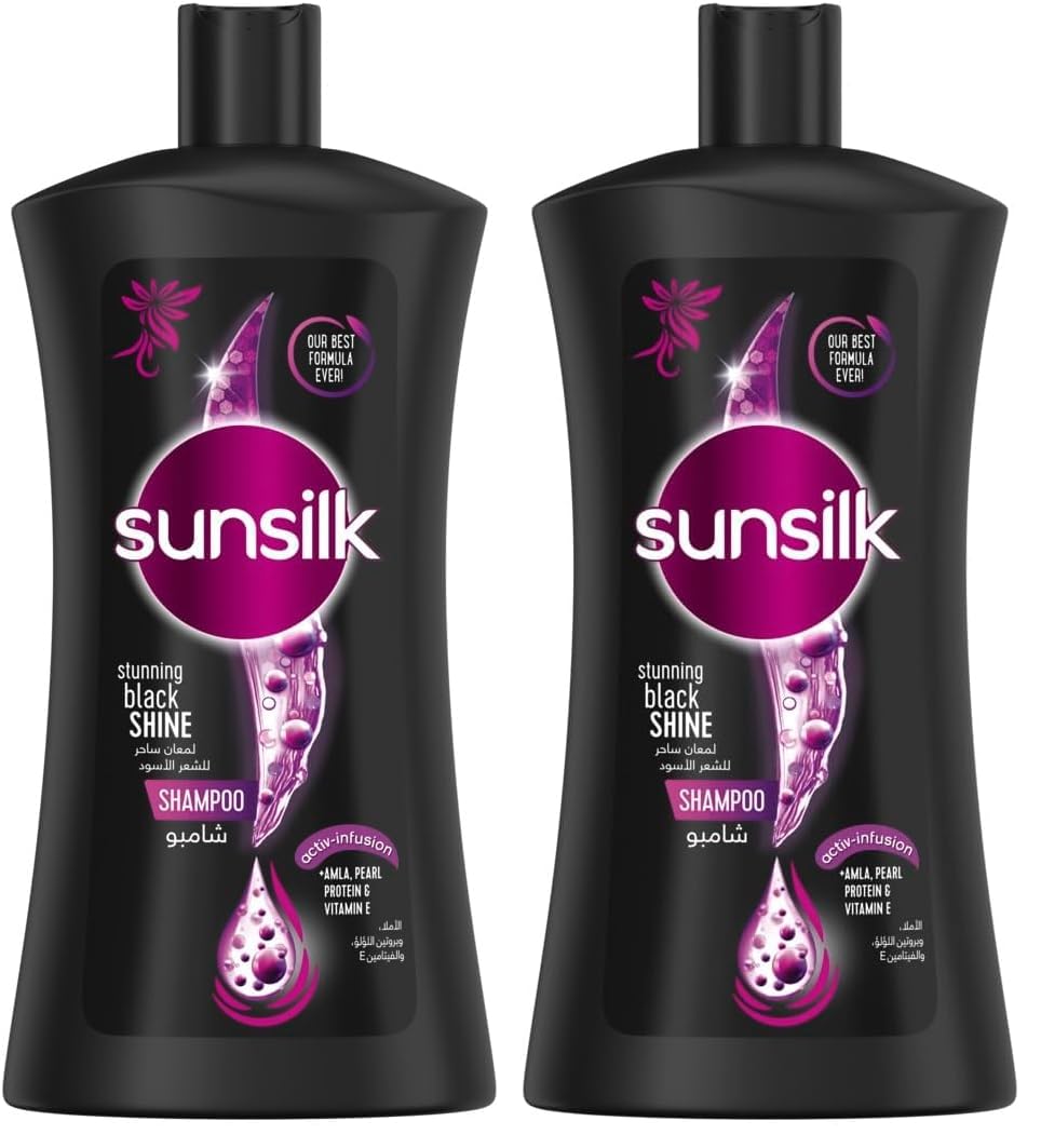 Sunsilk Shampoo Black Shine 1L (Pack of 2)