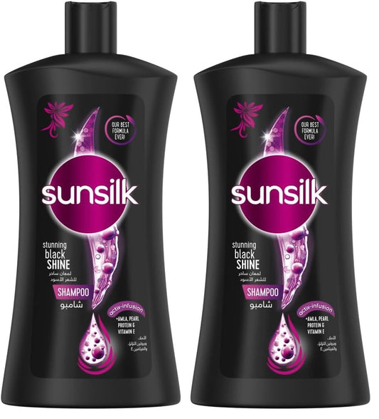 Sunsilk Shampoo Black Shine 1L (Pack of 2)