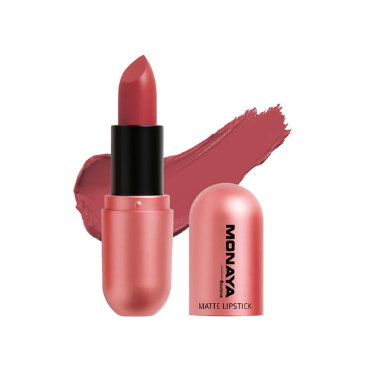 Monaya L007 Matte Lipstick,Colour Rich Original Creamy, Hydrating Satin Lipstick colors-Simply Ageless Moisture Renew Core (L112#)