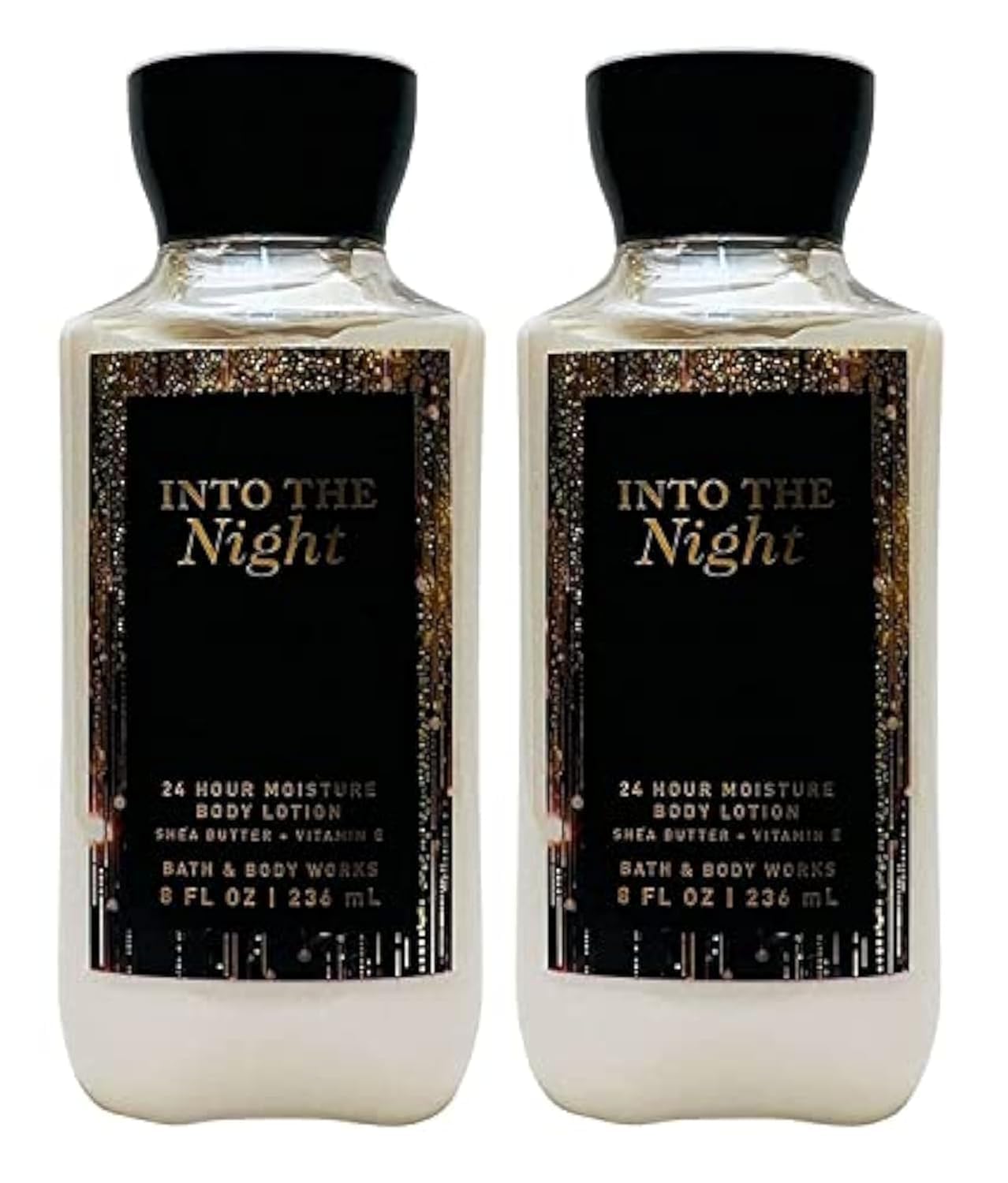 Bath & Body Works and Super Smooth Lotion Sets Gift For Women 8 Oz -2 Pack (Into The Night)