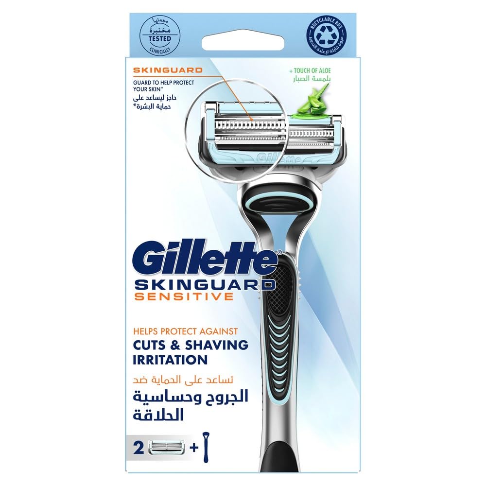 Gillette SkinGuard Sensitive Razor Handle with 2 Blade