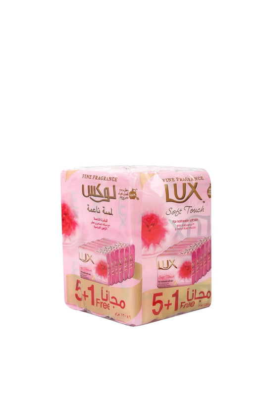 LUX Set of 6 Pieces Lux Soft Touch Soap Bar, 120g