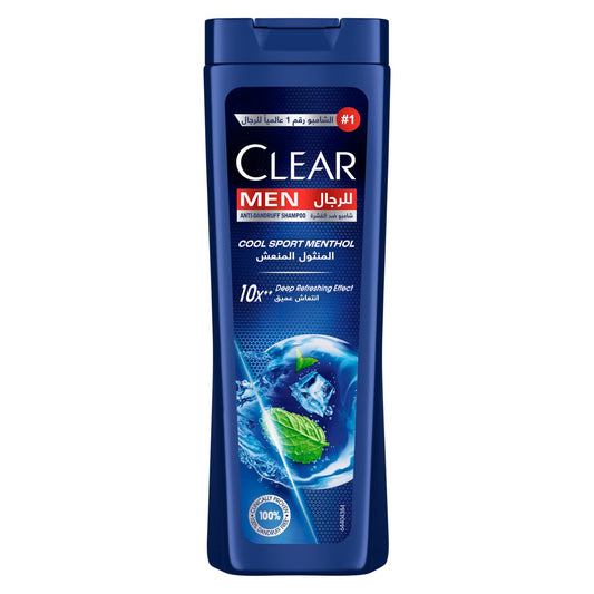 CLEAR Men Anti-dandruff Shampoo Cool Sport Menthol, 10x Deep Cooling with Ultra Performance Formula, 180ML