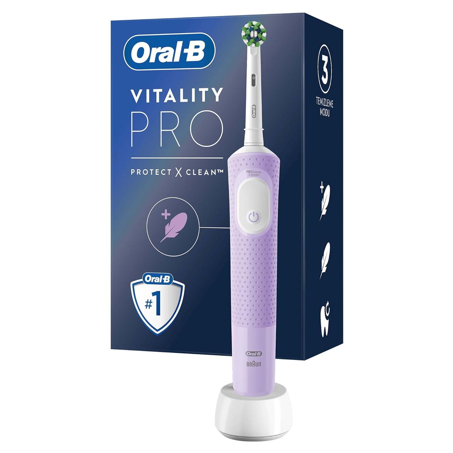 Oral-B Charging/Electric Toothbrush Vitality Pro Lilac Protection and Cleaning