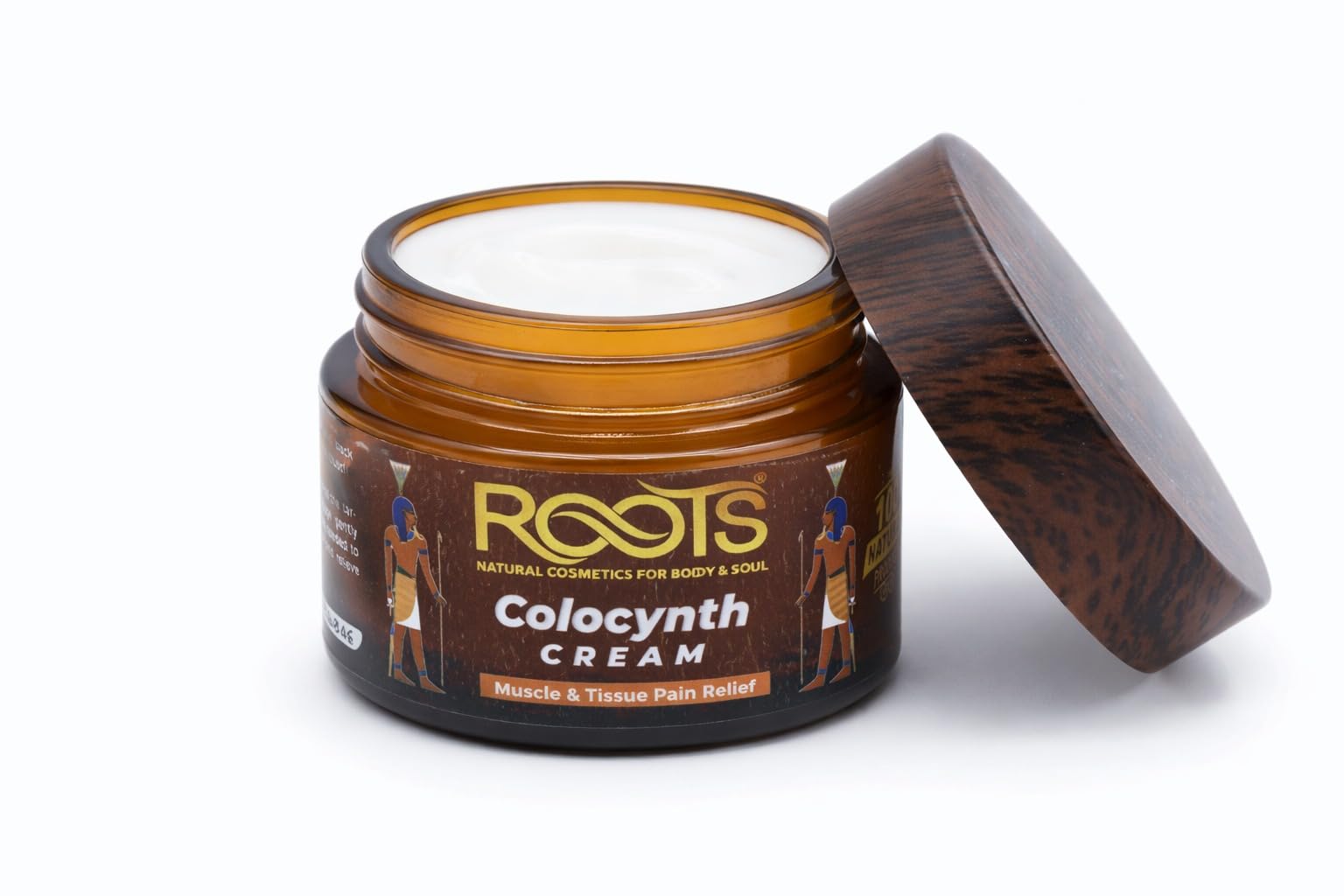 Go Natural Pure Cosmetics Roots Clocynth Cream Muscle & Tissue Cream, Pain Relief, Natural Lamb Oil, Fast Absorbing