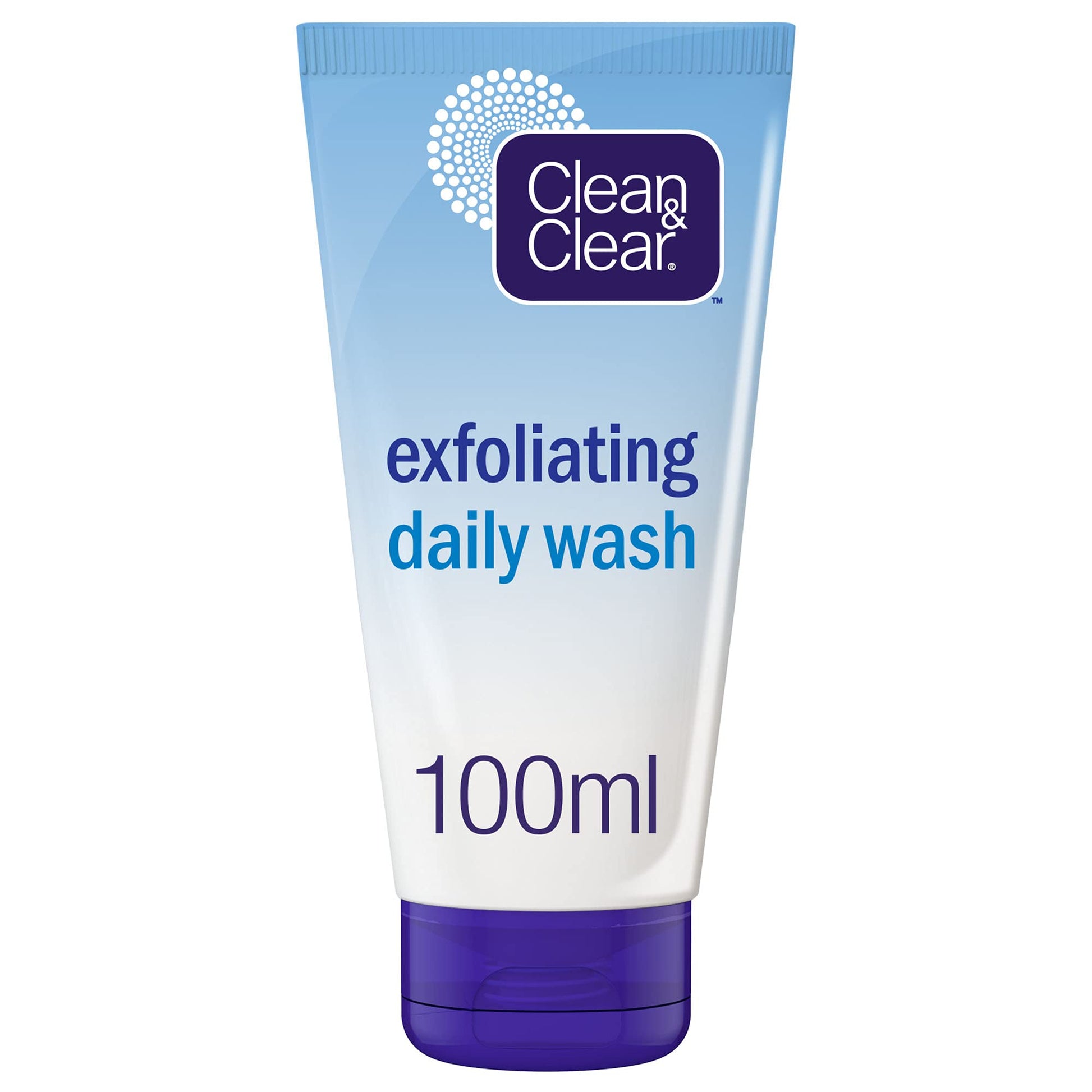 Clean & Clear Daily Facial Wash, Exfoliating, 100ml