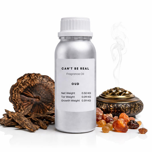 Can’t Be Real Fragrance Oil – Premium Scent for Diffusers, Candles & Soap Making – Long Lasting Sweet Aroma – Highly Concentrated Perfume Oil – 0.5 KG (Oud)