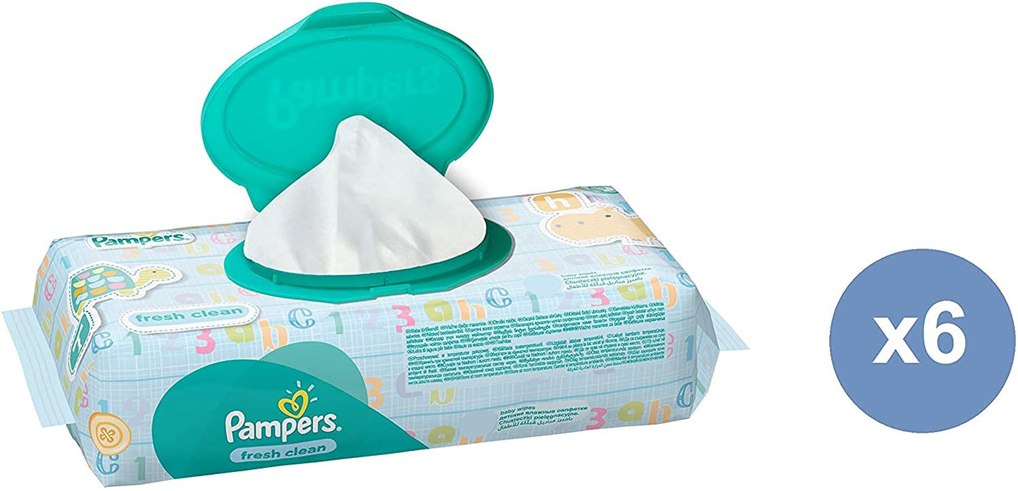 Pampers Fresh Clean Baby Wipes - 6x64 Pcs, 11504021