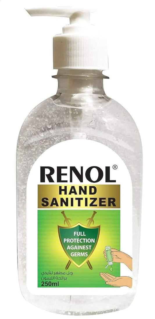Renol hand sanitizer gel with lemon fragrance - 250 ml