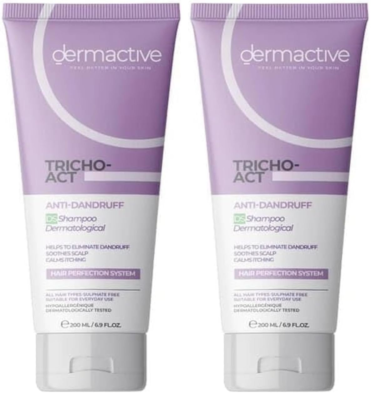 Dermactive TRICHO-ACT Anti Dandruff Shampoo 200ML / 6.9 FL.OZ (Pack of 2)