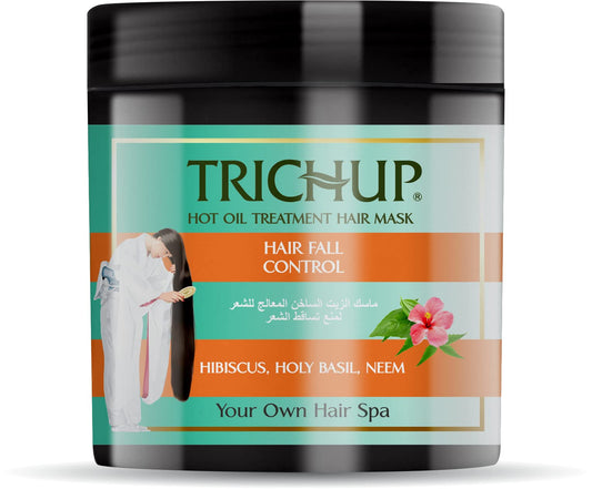 Trichup Hair Fall Control Hot Oil Treatment Hair Mask (450ml) – Enriched with Hibiscus & Neem For Hair Fall Control & Damage Repair – Intensive Conditioning for Strong, Healthy & Manageable Hair