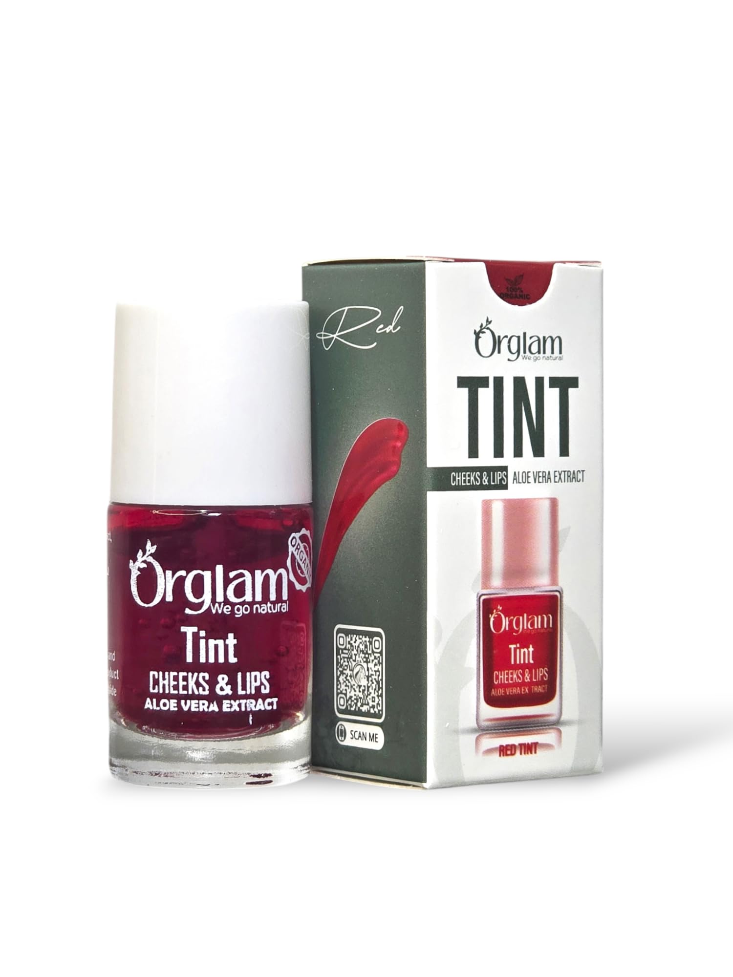 Orglam Tint (Red Tint Aloe Vera Based (NATURAL), 10ml)