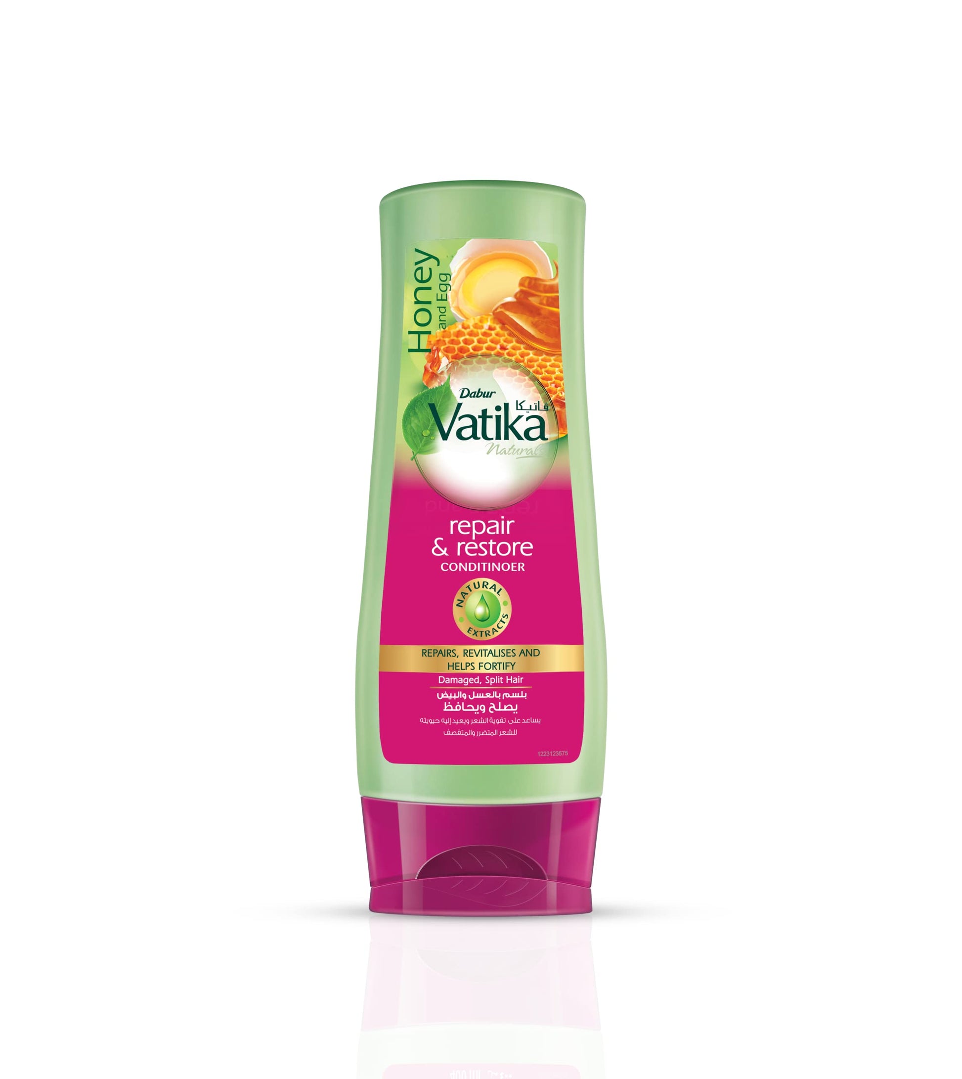 Vatika Naturals Repair and Restore Conditioner (360mL) | Natural Extracts of Honey and Egg | Repairs and Revitalises Damaged and Split Hair