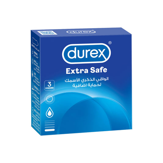 Durex Extra Safe Extra Lubricated Condoms for Men, 1 piece, Pack of 3