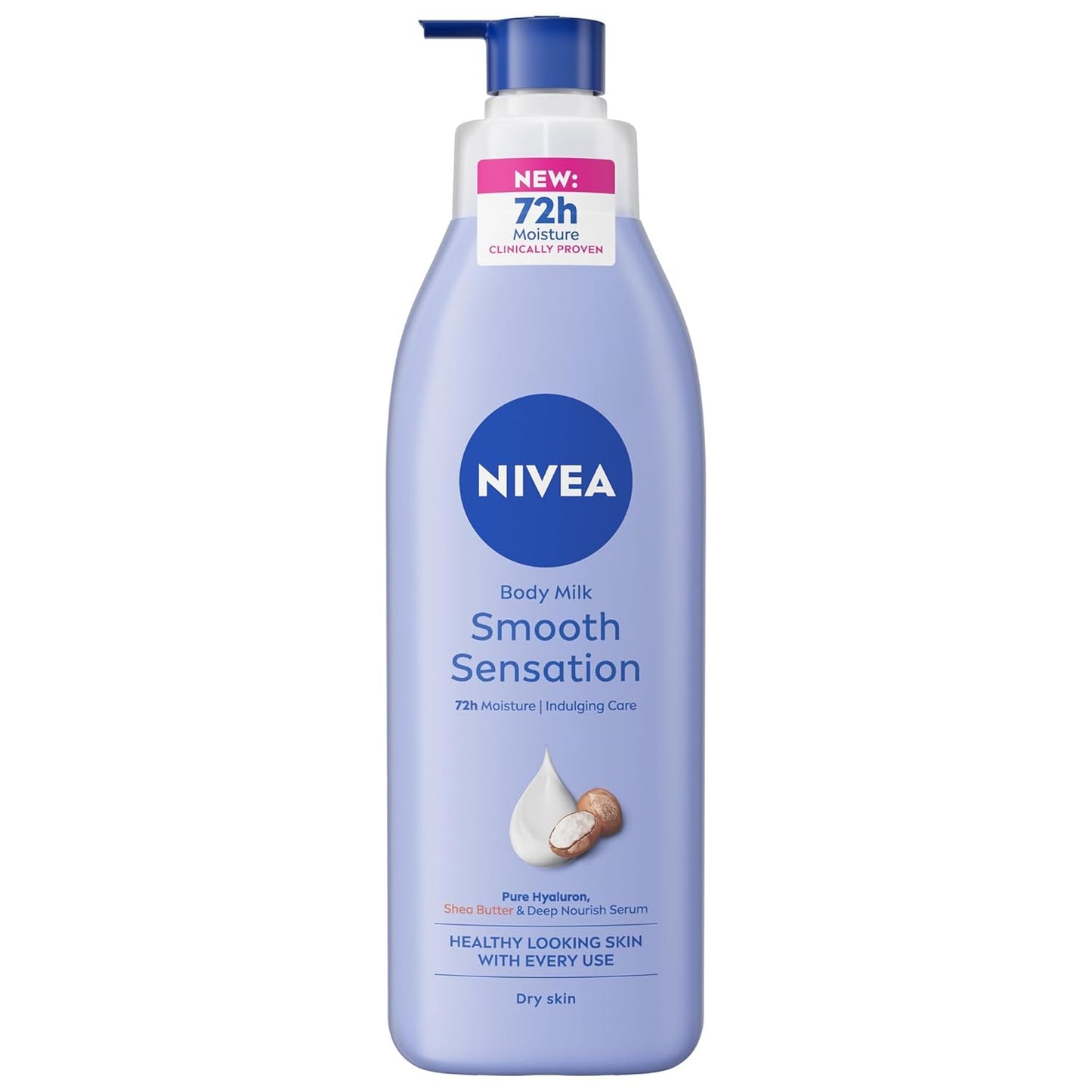 NIVEA Body Lotion for Dry Skin, Shea Smooth, with Deep Moisture Serum, 48H of Indulging Moisture Care, 400ml