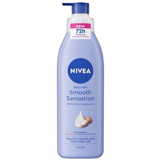 NIVEA Body Lotion for Dry Skin, Shea Smooth, with Deep Moisture Serum, 48H of Indulging Moisture Care, 400ml